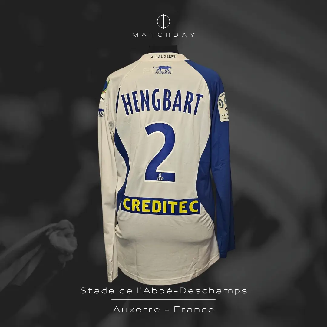 Cedric Hengbart – A.J. Auxerre – Ligue 1 – MATCH WORN JERSEY – JUAN ELUCHANS COLLECTION - Imagen 5