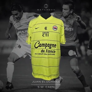 Juan Eluchans - S.M. Caen - Ligue 2 - MATCH WORN JERSEY - JUAN ELUCHANS COLLECTION