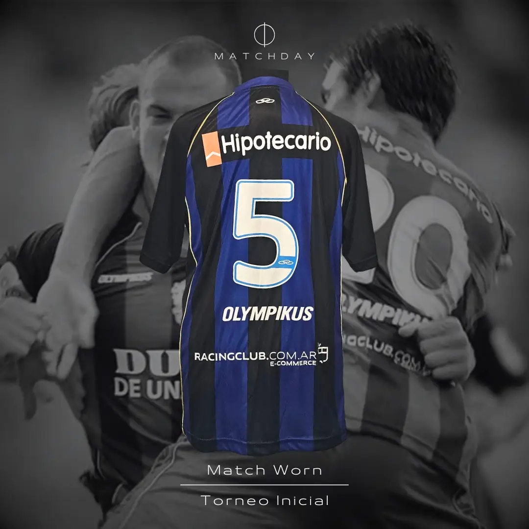 Agustín Pelletieri – Racing Club – Torneo Inicial 2014 – MATCH WORN JERSEY - Imagen 3