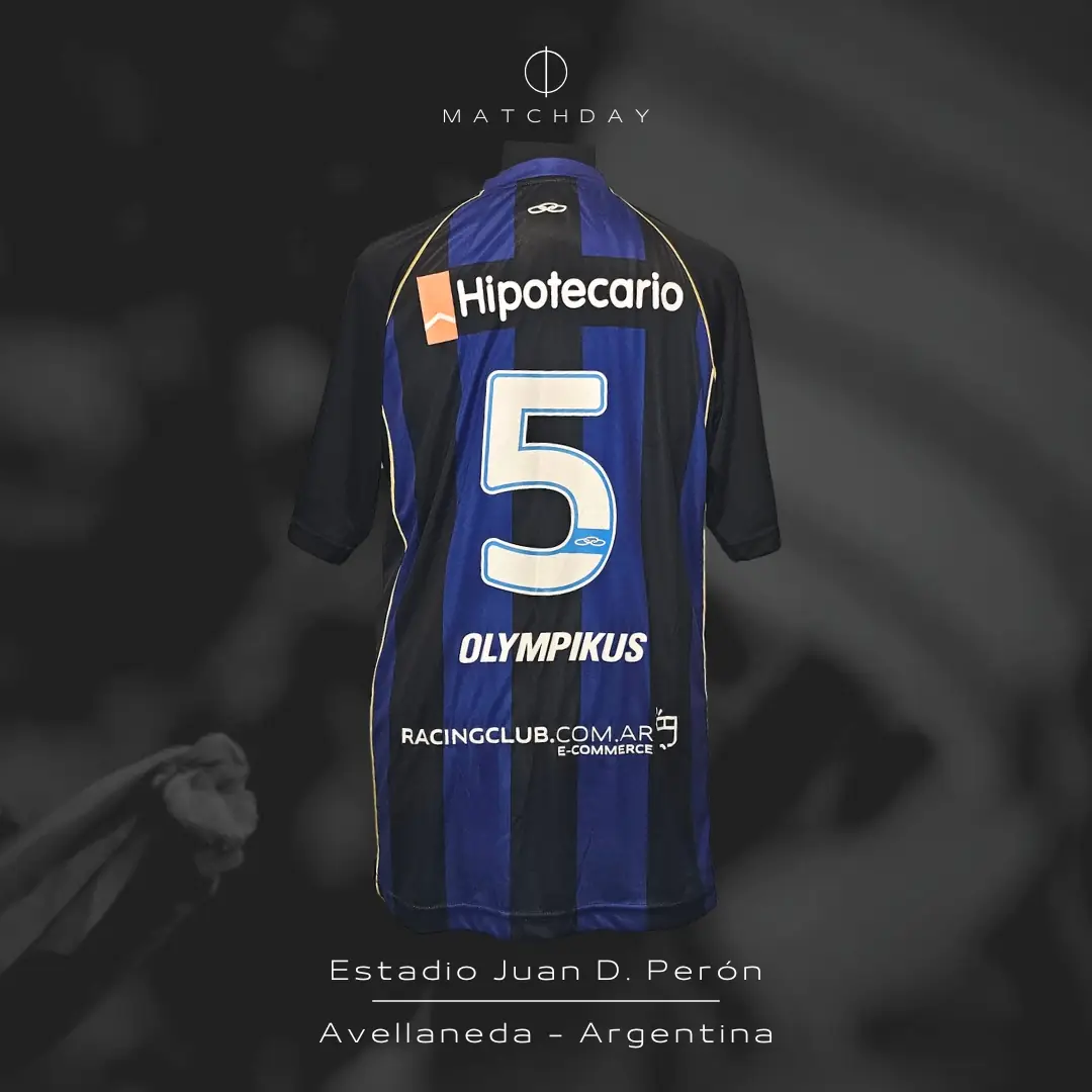 Agustín Pelletieri – Racing Club – Torneo Inicial 2014 – MATCH WORN JERSEY - Imagen 5