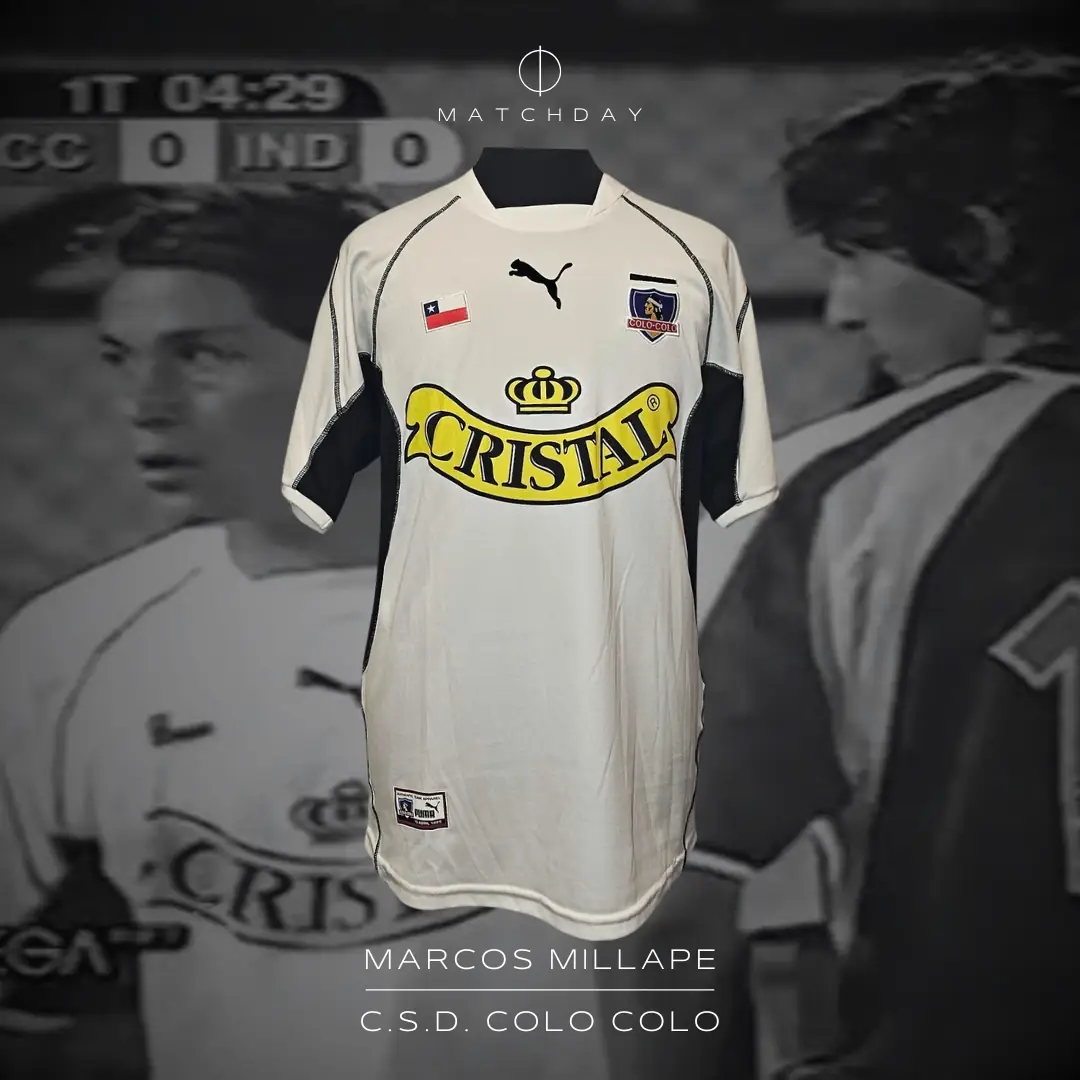Marcos Millapie – Colo Colo – Friendly match – MATCH WORN JERSEY – JUAN ELUCHANS COLLECTION