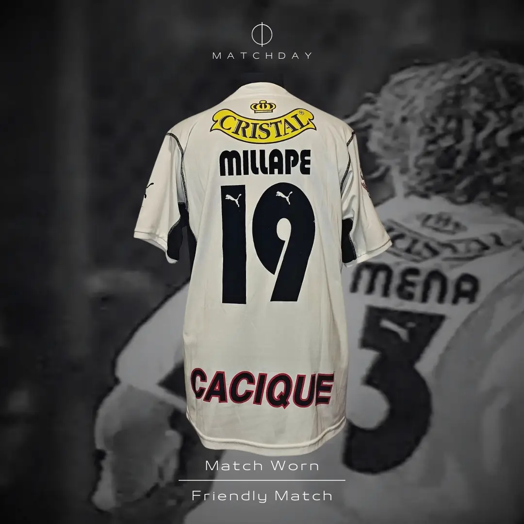 Marcos Millapie – Colo Colo – Friendly match – MATCH WORN JERSEY – JUAN ELUCHANS COLLECTION - Imagen 3