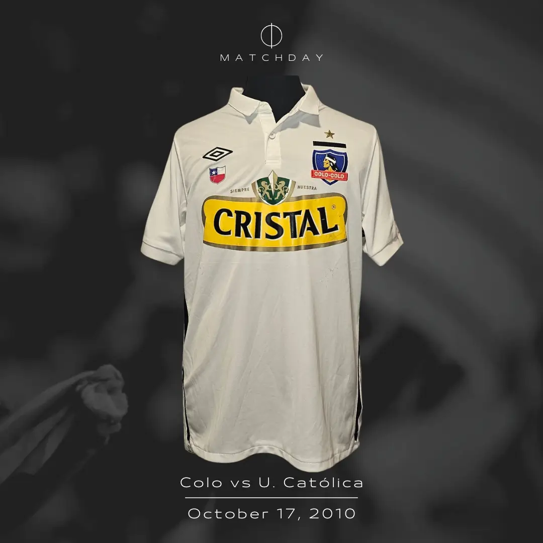 Lucas Wilchez – Colo Colo – Campeonato Nacional 2010 – MATCH WORN JERSEY – JUAN ELUCHANS COLLECTION - Imagen 4