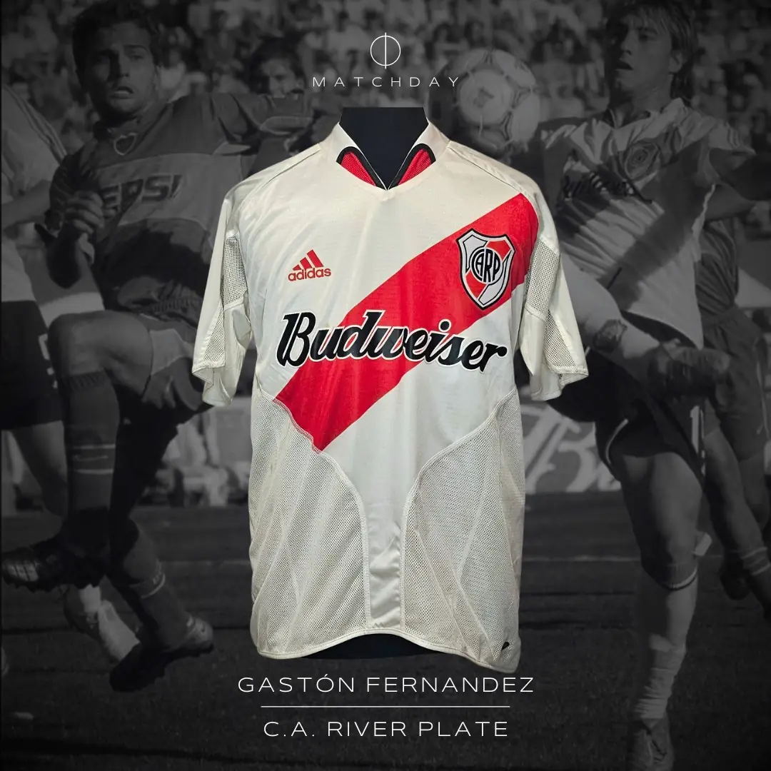 Gastón Fernandez – River Plate – Torneo Apertura 2004 – MATCH WORN JERSEY – JUAN ELUCHANS COLLECTION