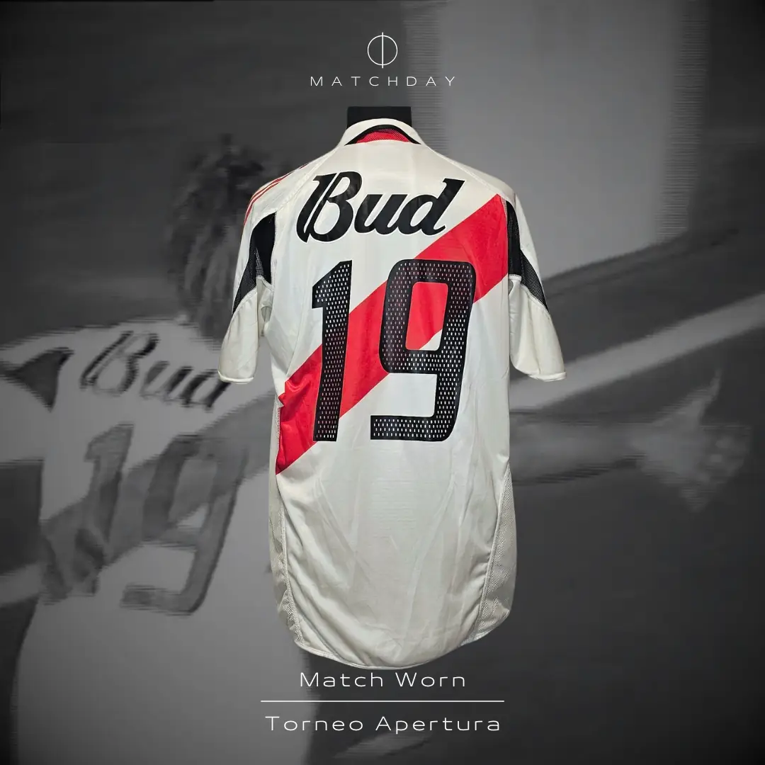 Gastón Fernandez – River Plate – Torneo Apertura 2004 – MATCH WORN JERSEY – JUAN ELUCHANS COLLECTION - Imagen 3