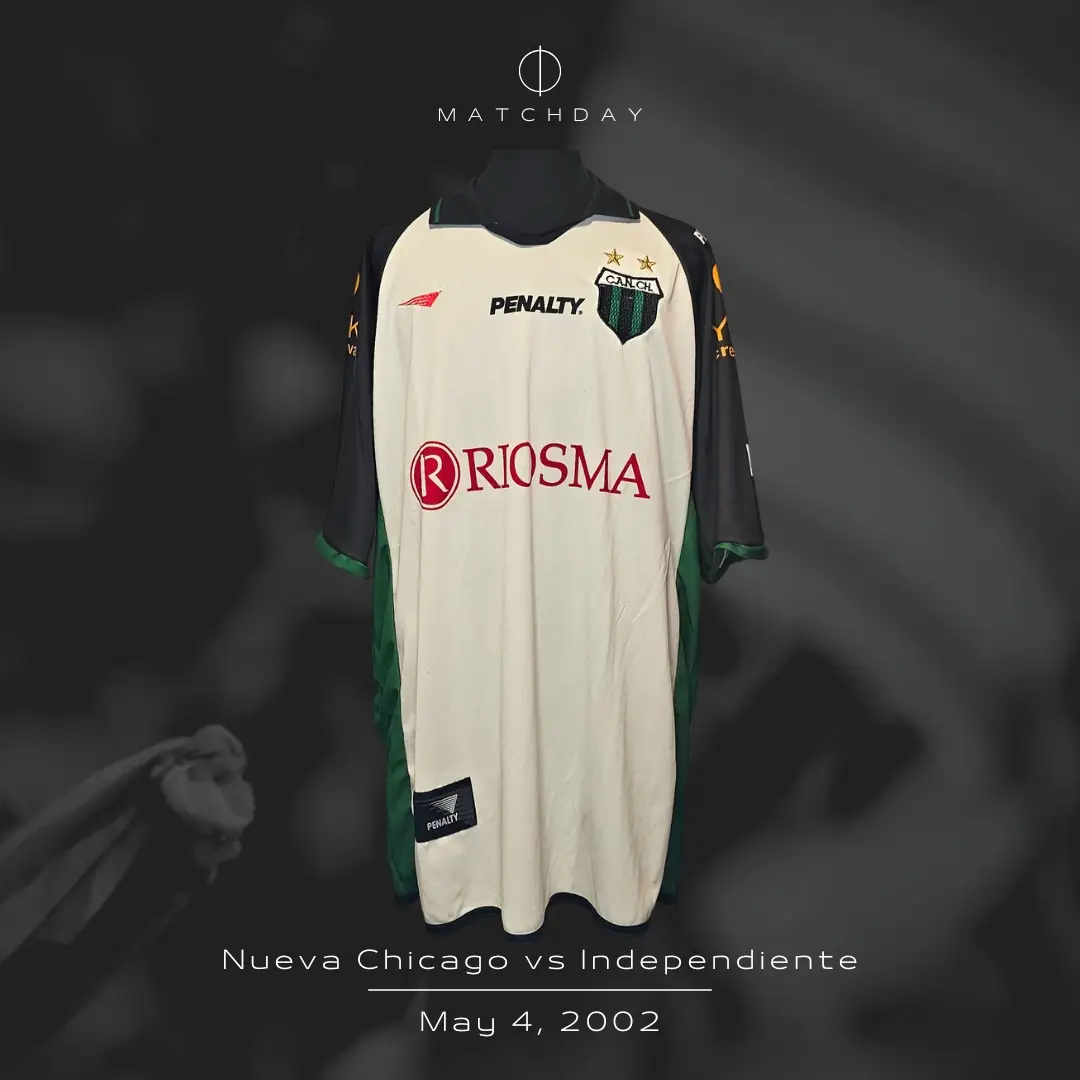 Leonel Martens – Nueva Chicago – Torneo Clausura 2002 – MATCH WORN JERSEY – JUAN ELUCHANS COLLECTION - Imagen 4