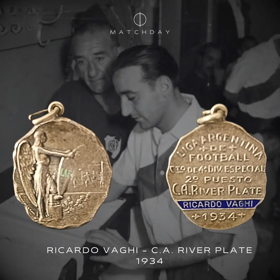 Ricardo Vaghi – River Plate – 4ta Especial medal – 1934 – VAGHI FAMILY COLLECTION