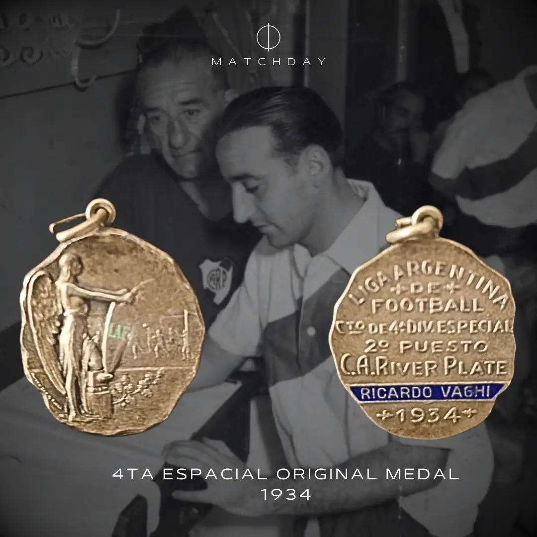 Ricardo Vaghi – River Plate – 4ta Especial medal – 1934 – VAGHI FAMILY COLLECTION - Imagen 3