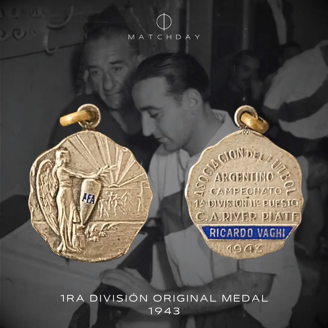 Ricardo Vaghi – River Plate – 1ra División – 1943 – VAGHI FAMILY COLLECTION - Imagen 3