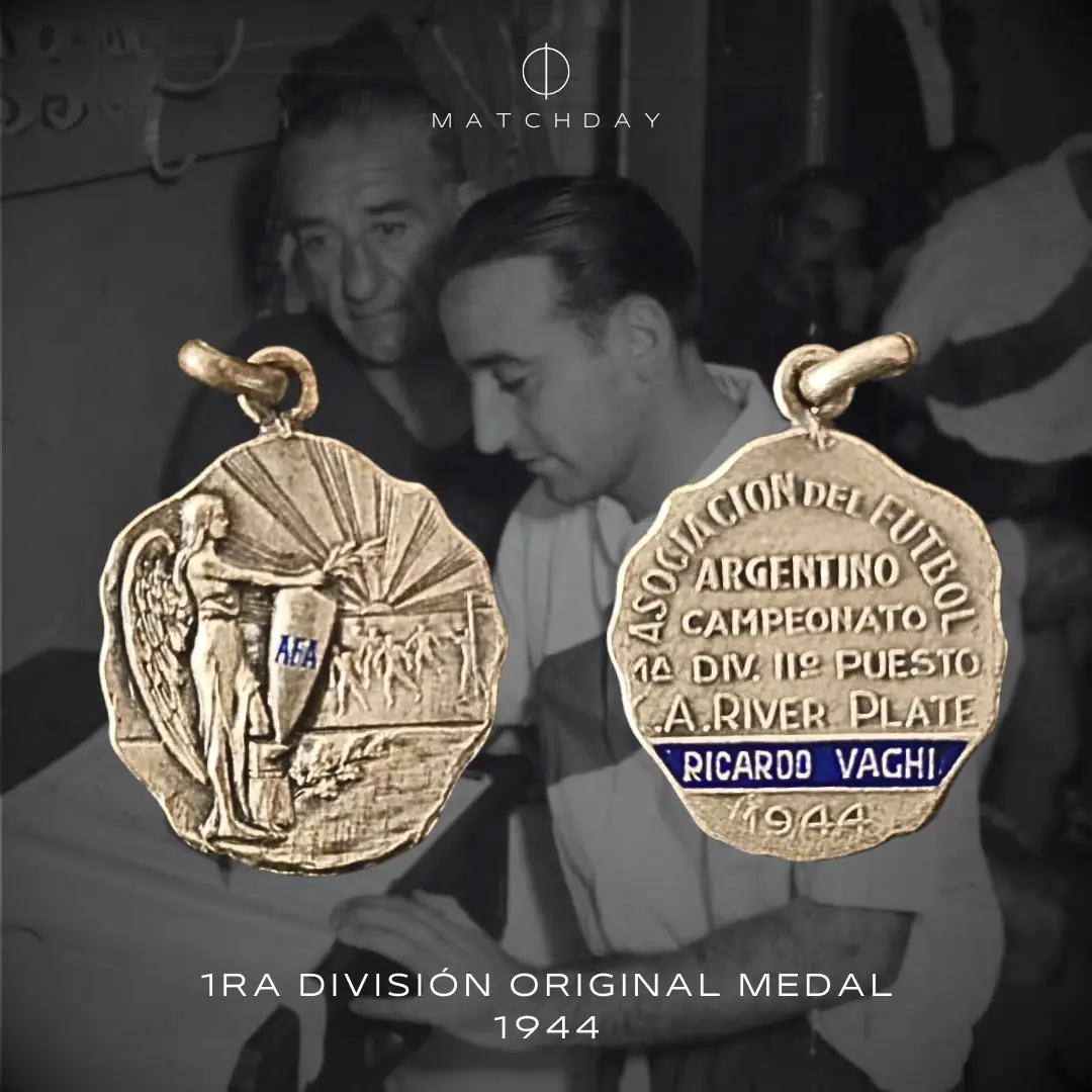 Ricardo Vaghi – River Plate – 1ra División – 1944 – VAGHI FAMILY COLLECTION - Imagen 3