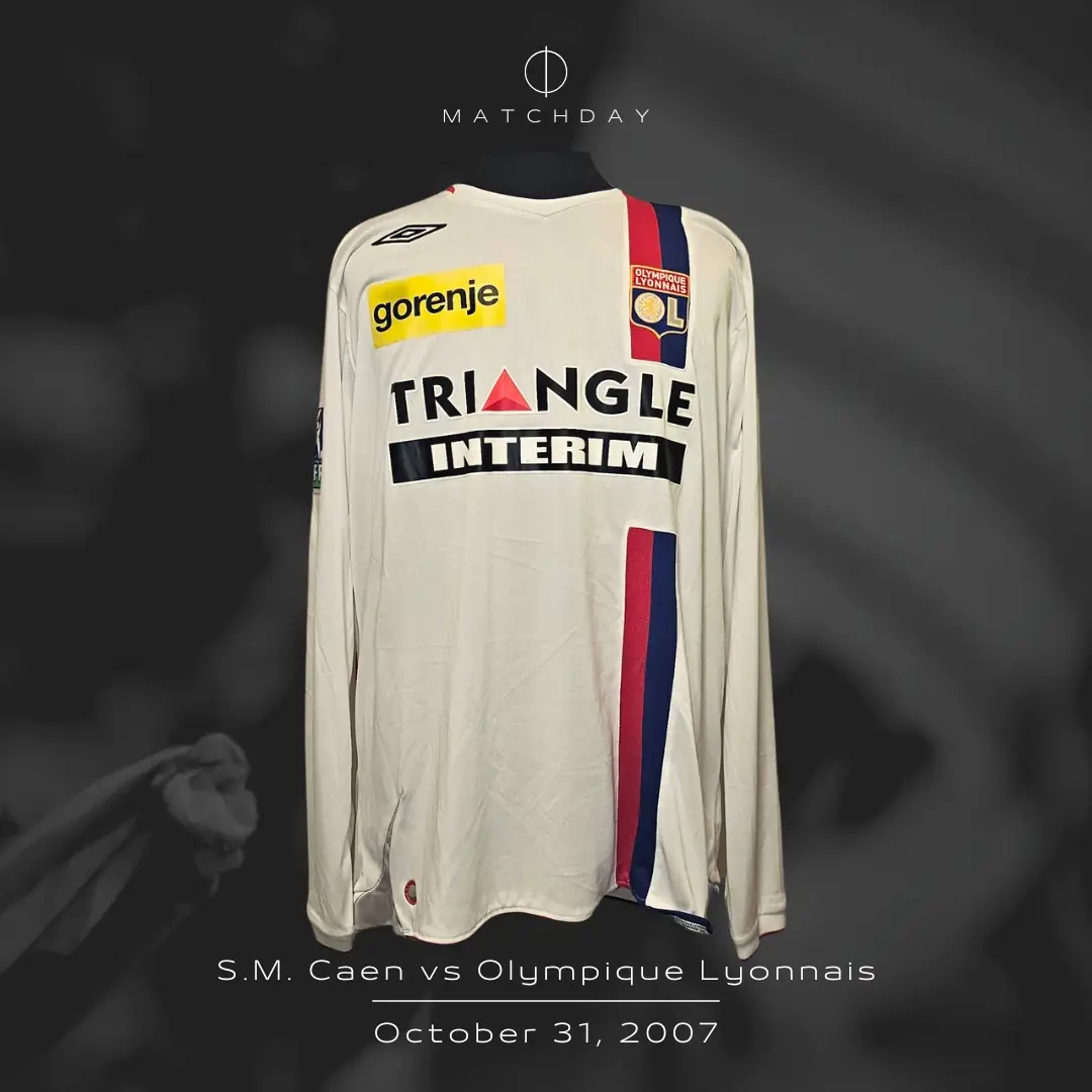 Nadir Belhadj – Lyon – Coupe de la Ligue 2007/08- MATCH WORN JERSEY – JUAN ELUCHANS COLLECTION - Imagen 4