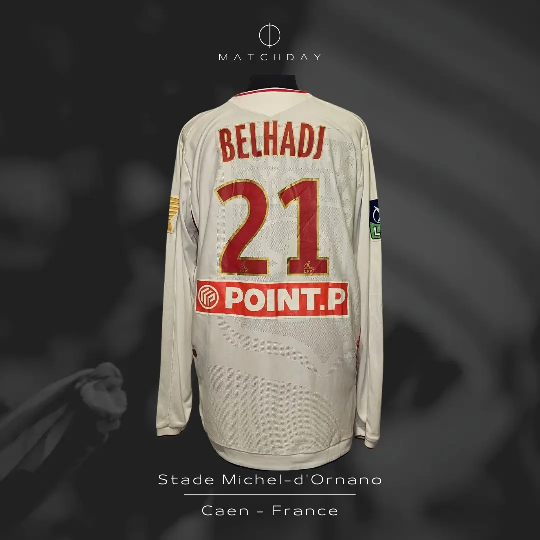 Nadir Belhadj – Lyon – Coupe de la Ligue 2007/08- MATCH WORN JERSEY – JUAN ELUCHANS COLLECTION - Imagen 5