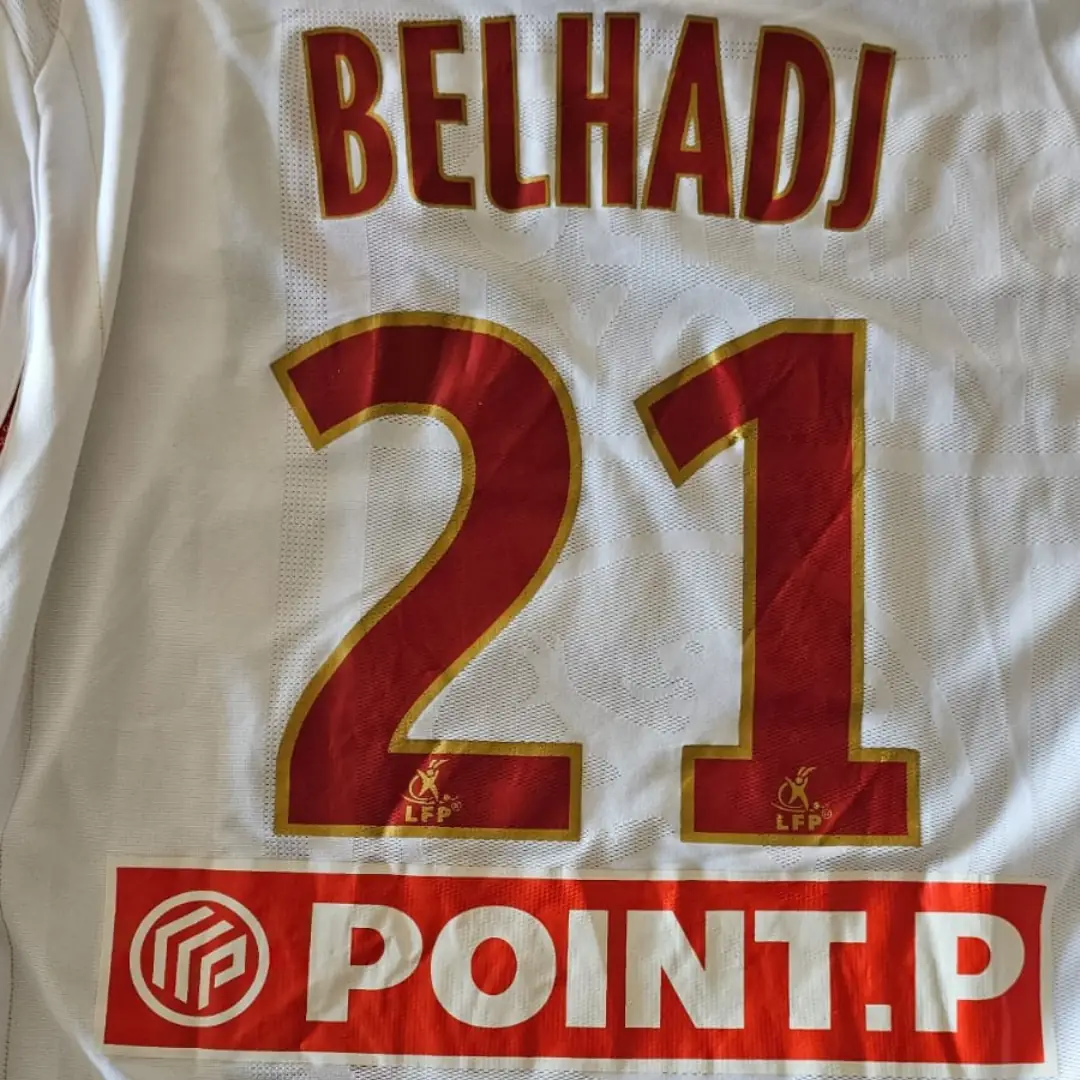 Nadir Belhadj – Lyon – Coupe de la Ligue 2007/08- MATCH WORN JERSEY – JUAN ELUCHANS COLLECTION - Imagen 20