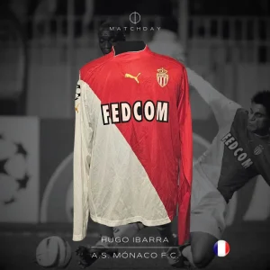 Hugo Ibarra - A.S. Monaco - UCL - MATCH WORN JERSEY