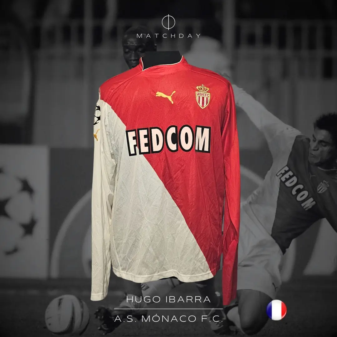 Hugo Ibarra – A.S. Monaco – UCL – MATCH WORN JERSEY