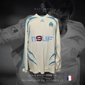 Juan Krupoviesa - Olympique Marseille - Ligue 1 - MATCH WORN JERSEY - JUAN ELUCHANS COLLECTION