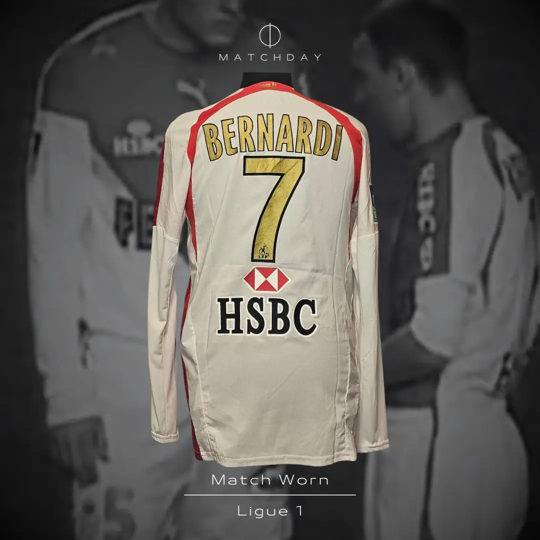 Lucas Bernardi – A.S. Monaco – Ligue 1 – MATCH WORN JERSEY – JUAN ELUCHANS COLLECTION - Imagen 3