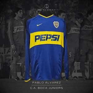 Pablo Álvarez - Boca Juniors - Copa Libertadores 2004 - MATCH WORN JERSEY - PABLO ALVAREZ COLLECTION