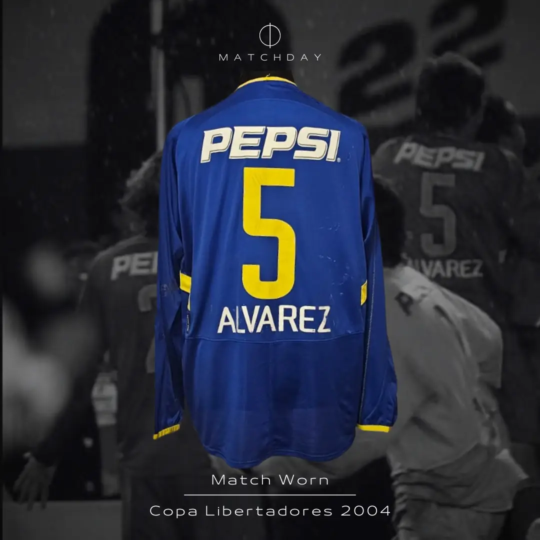 Pablo Álvarez – Boca Juniors – Copa Libertadores 2004 – MATCH WORN JERSEY – PABLO ALVAREZ COLLECTION - Imagen 3