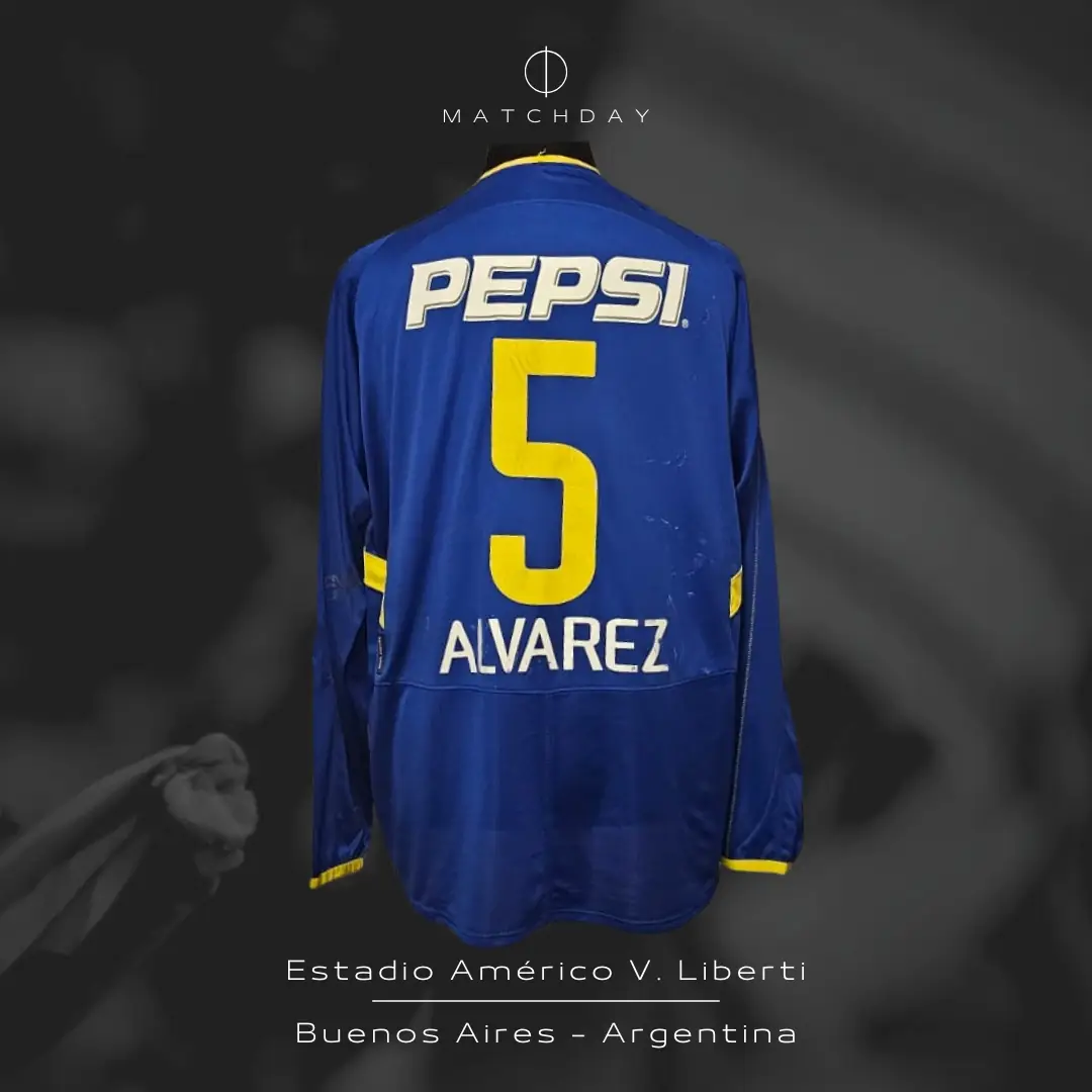 Pablo Álvarez – Boca Juniors – Copa Libertadores 2004 – MATCH WORN JERSEY – PABLO ALVAREZ COLLECTION - Imagen 5