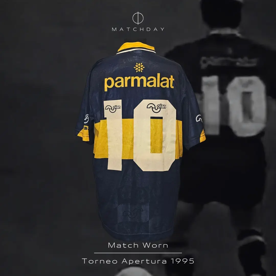Diego Maradona – Boca Jrs. – Torneo Apertura 1995 – MATCH WORN JERSEY - Imagen 3
