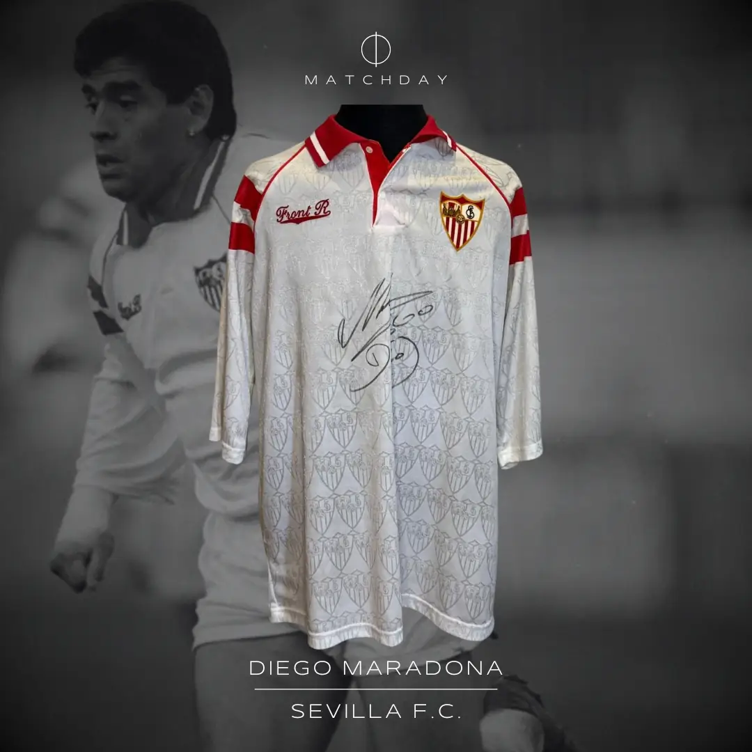 Diego Maradona – Sevilla F.C. – Primera División 1992/93 – MATCH WORN & SIGNED JERSEY – CARLOS DIBOS COLLECTION