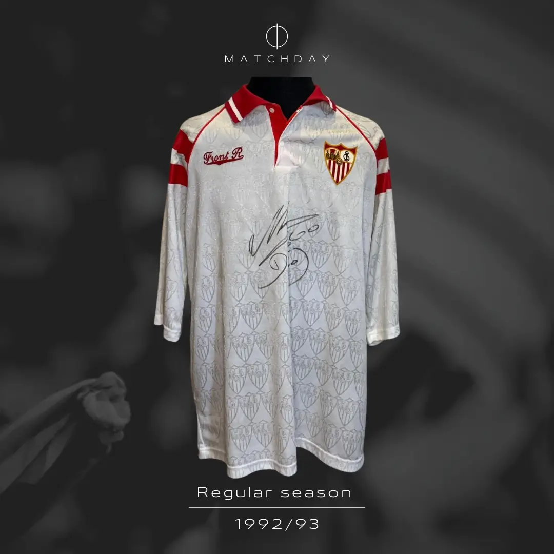 Diego Maradona – Sevilla F.C. – Primera División 1992/93 – MATCH WORN & SIGNED JERSEY – CARLOS DIBOS COLLECTION - Imagen 4