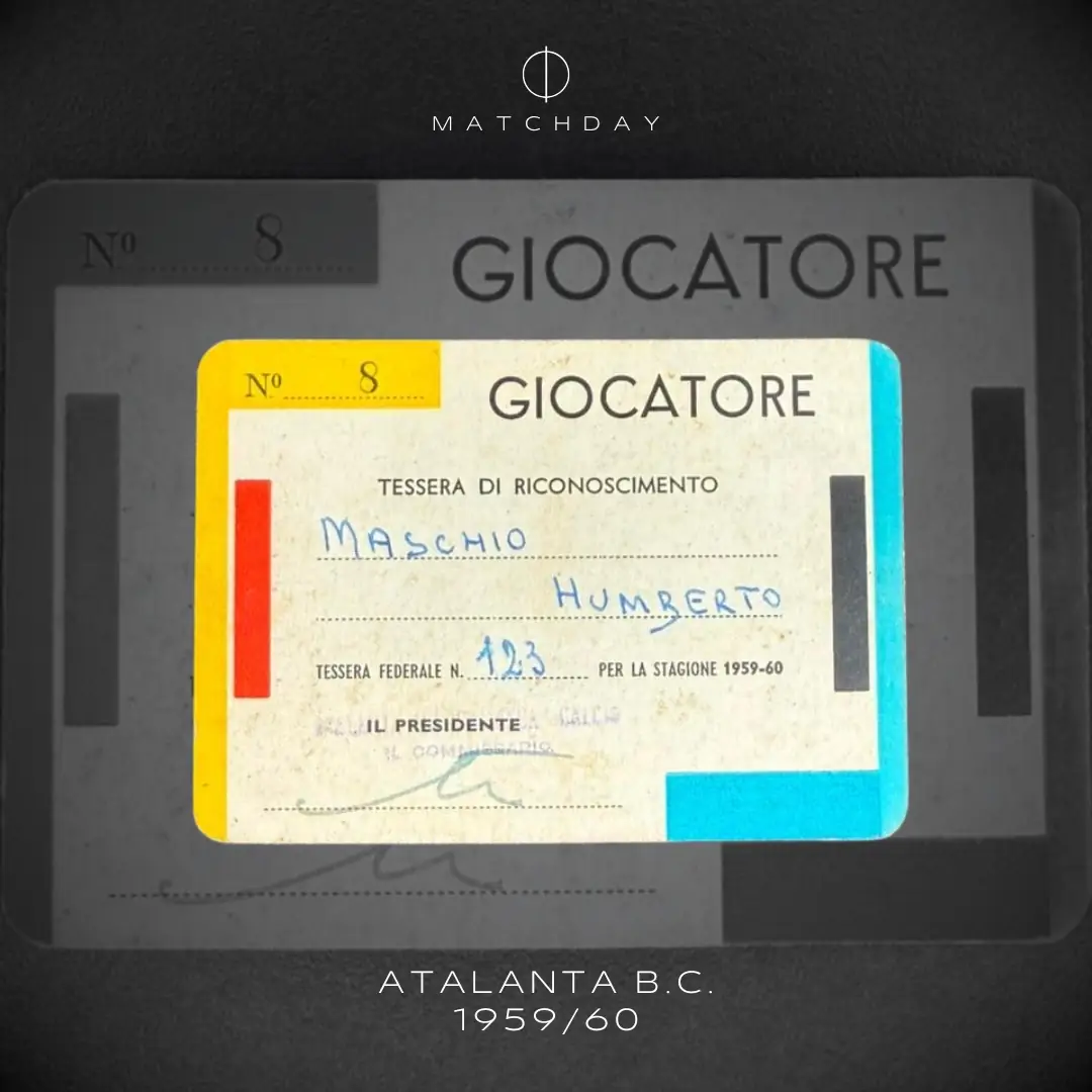 Humberto Maschio – Atalanta B.C. 1959/60 player credential – HUMBERTO MASCHIO’S COLLECTION - Imagen 3