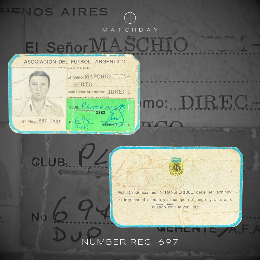Humberto Maschio – C.A. Platense Manager credential – HUMBERTO MASCHIO’S COLLECTION - Imagen 4
