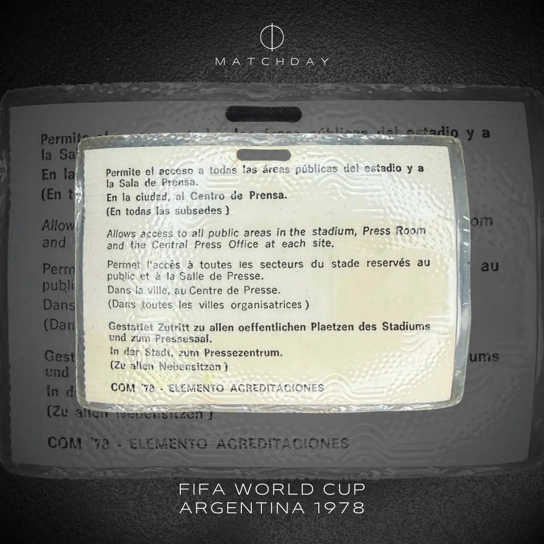 Humberto Maschio – Argentina National Team Technical Consultant credential – FWC 1978 – HUMBERTO MASCHIO’S COLLECTION - Imagen 3