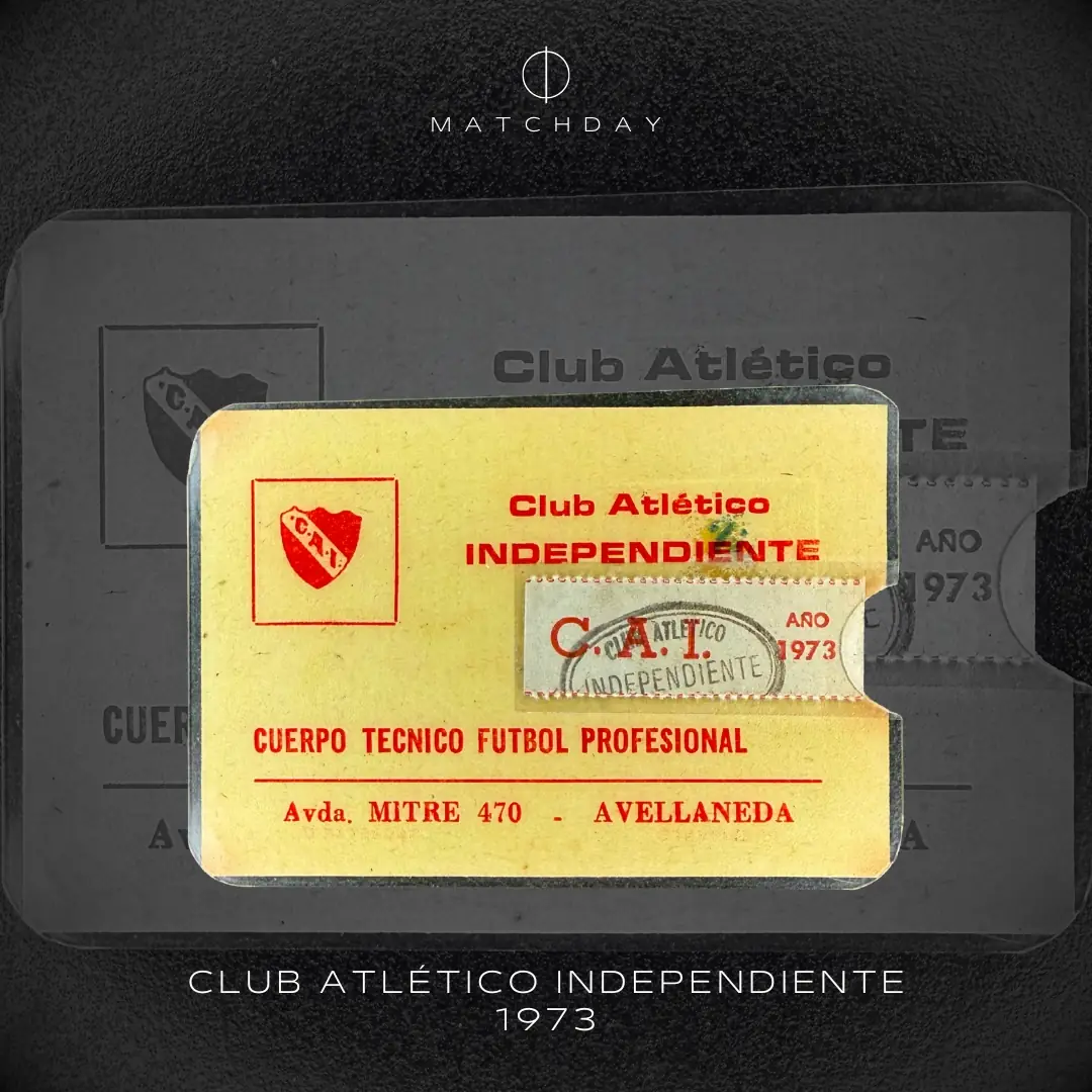 Humberto Maschio – C.A. Independiente 1973 manager credential – HUMBERTO MASCHIO’S COLLECTION - Imagen 3