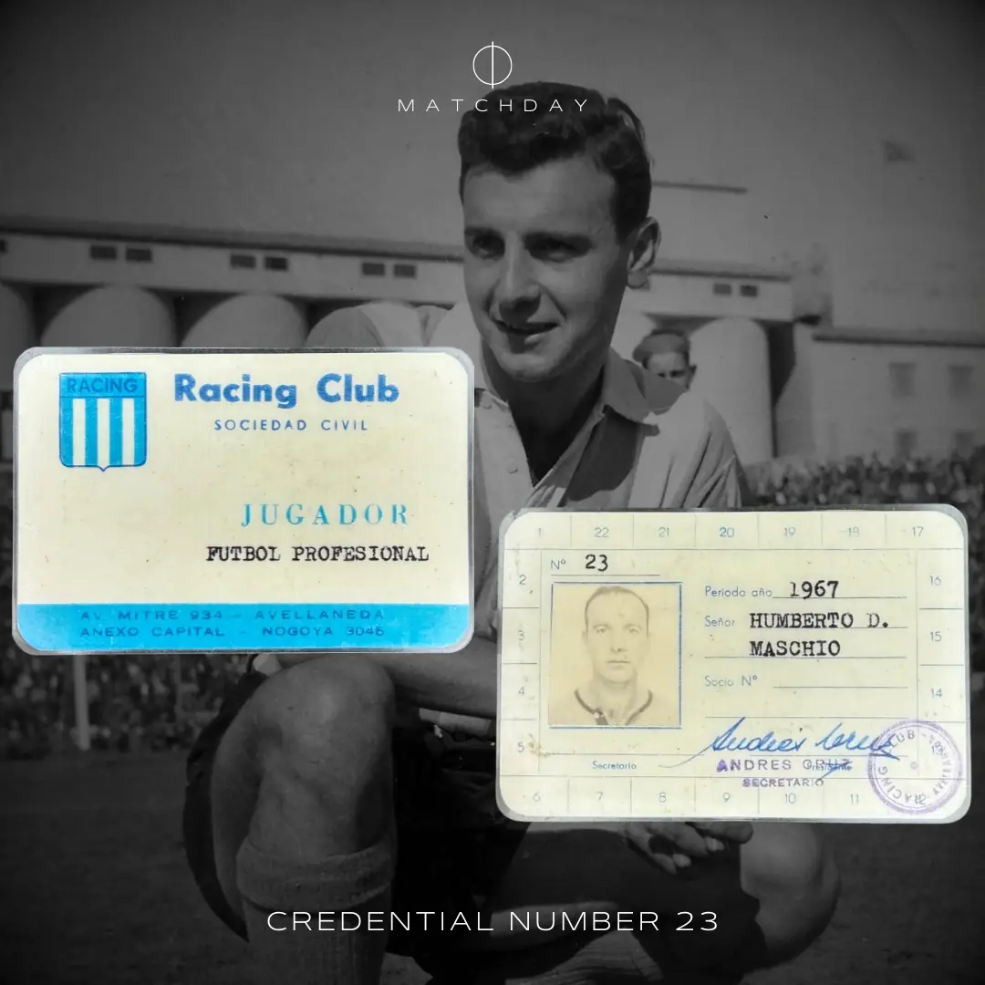 Humberto Maschio – Racing Club 1967 player credential – HUMBERTO MASCHIO’S COLLECTION - Imagen 4