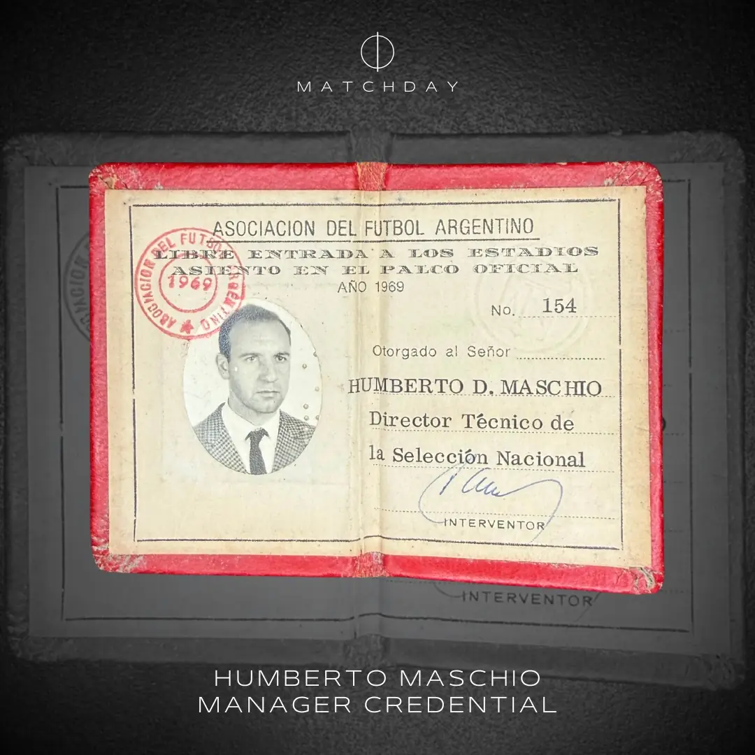 Humberto Maschio – Argentina National Team 1968 & 1969 manager credentials – HUMBERTO MASCHIO’S COLLECTION