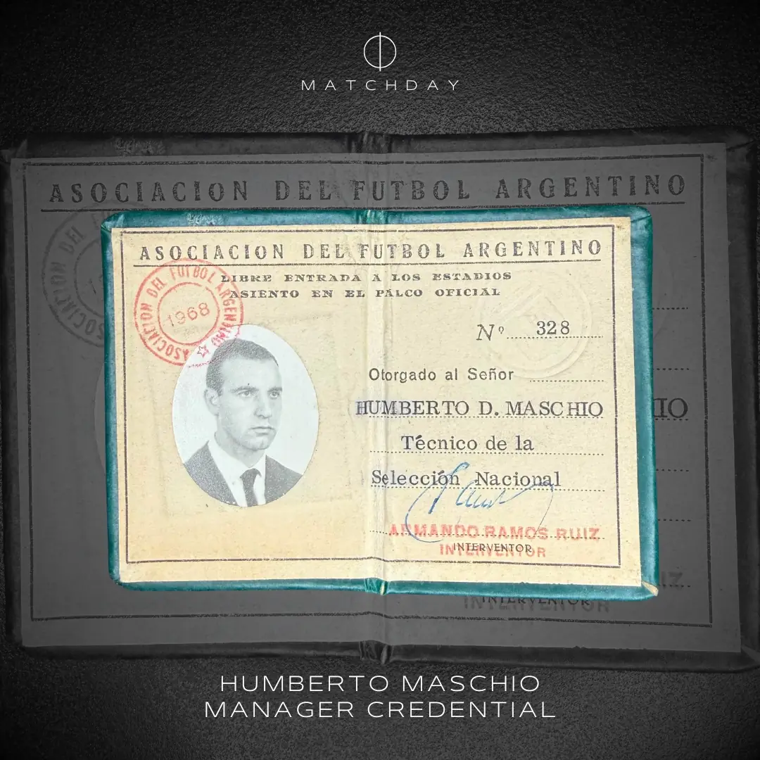 Humberto Maschio – Argentina National Team 1968 & 1969 manager credentials – HUMBERTO MASCHIO’S COLLECTION - Imagen 3