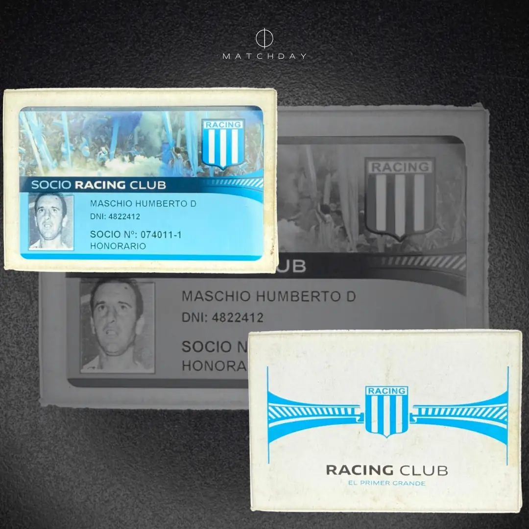 Humberto Maschio – Racing Club – Protocol Jersey + Honorary membership credencial – HUMBERTO MASCHIO’S COLLECTION - Imagen 6