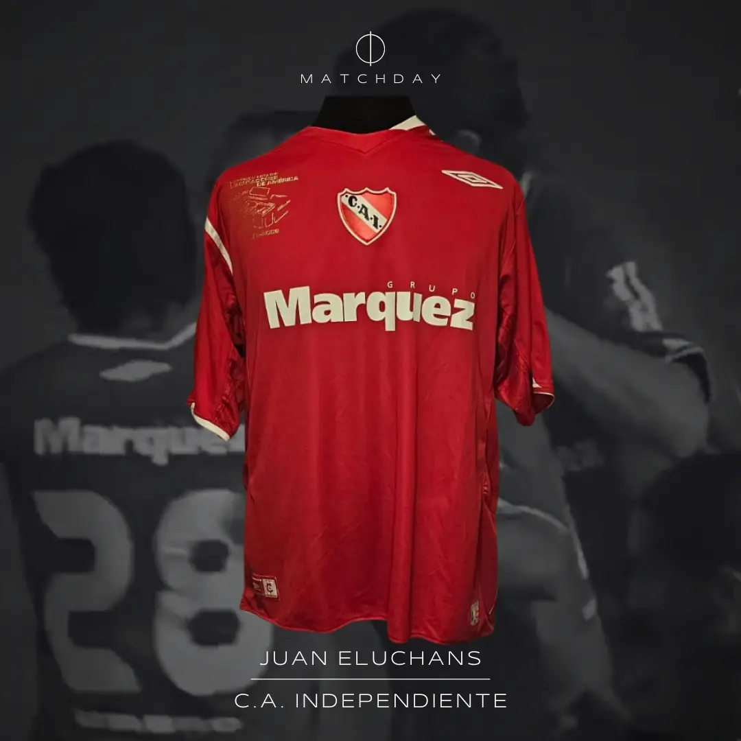 Juan Eluchans – C.A. Independiente – Torneo Apertura 2006 – Match worn jersey – ELUCHANS COLLECTION