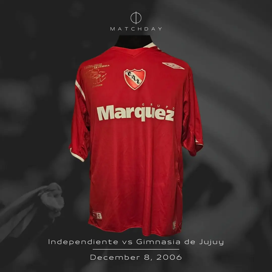 Juan Eluchans – C.A. Independiente – Torneo Apertura 2006 – Match worn jersey – ELUCHANS COLLECTION - Image 4