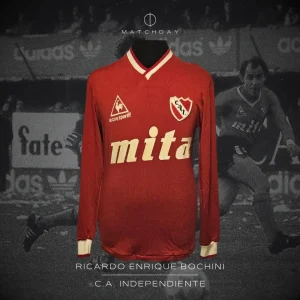 Ricardo Bochini - C.A. Independiente - Liguilla pre Libertadores 1987 - Match worn jersey